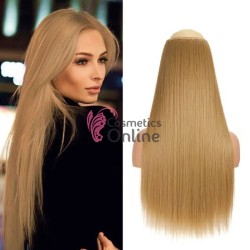 Extensie de par cu 5 Clips On delux dubla dreapta de 70 cm, Blond Inchis 36486